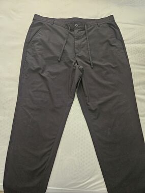 George Men's Black Drawstring Chinos